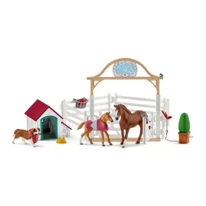 Schleich 42458 ohrada s koníky a fenka Ruby