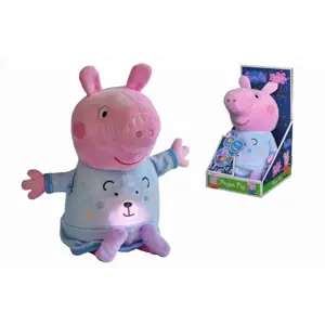 Simba Peppa Pig 2v1 plyšový usínáček hrající + světlo modrý 25 cm