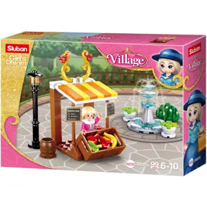 Produkt Sluban Girls Dream Village M38-B0870 Dobový stánek s ovocem a fontána