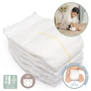 Smoby pampersky 4 ks Nappies Natur DAmour Baby Nurse pro panenku do 50 cm