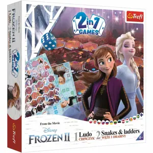 Produkt Soubor her 2v1 Člověče, nezlob se, Hadi a žebříky Frozen II/Ledové království II v krabici 24x24x5,5