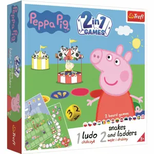 Soubor her 2v1 Člověče, nezlob se, Hadi a žebříky Peppa Pig/Prasátko Peppa v krabici 24x24x5,5cm