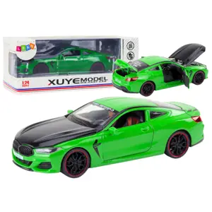 Sportovní auto kovové zelené 1:24