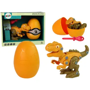 Šroubovací dinosaurus ve vejci oranžový