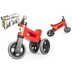 Teddies FUNNY WHEELS červené 2v1 28/31cm