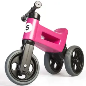 Teddies Funny Wheels Sport 2v1 růžové s gumovými koly