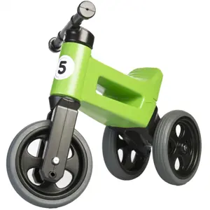 Teddies Funny Wheels Sport 2v1 zelené s gumovými koly