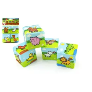 Teddies kostka moje první zvířátka 7 x 7 cm 4 ks v sáčku