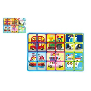 Teddies magnetické deskové doprava plast ve fólii 30x20x1cm 12ks v boxu 24m+ 00560115-XG