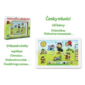 Teddies Mravenečkův tablet plast 30x20x2 cm na baterie se zvukem