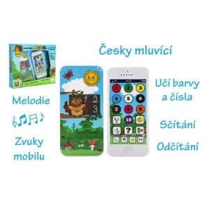 Produkt Teddies Naučný mobilní telefon s krytem Moudrá sova plast na baterie