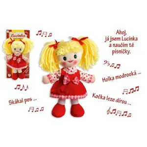 Teddies Panenka Lucinka hadrová plyš 30cm česky zpívající