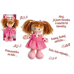 Produkt Teddies Panenka Verunka hadrová plyš 20cm česky mluvící na kartě