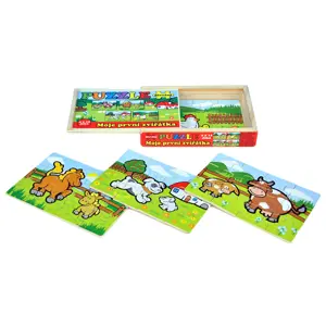 Teddies Puzzle dřevěné Moje první zvířátka