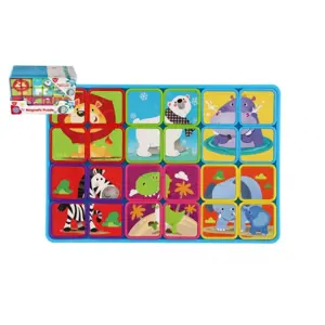 Teddies Puzzle magnetické deskové zvířata plast