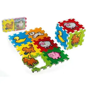 Teddies puzzle Moje první zvířátka 15x15x1 2cm MPZ 6 ks