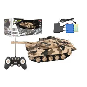 Teddies RC Tank RTR plast 27cm 40MHz na baterie žlutá 1:32