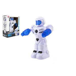 Produkt Teddies Robot jezdící plast 26cm EN mluvící na baterie se světlem se zvukem v krabici 22x28x11cm