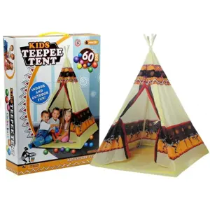 Teepee dětský stan + 60 míčků 155 cm