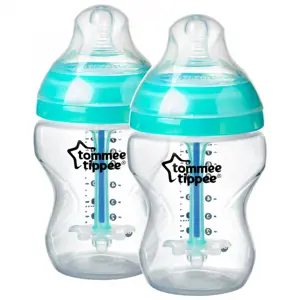 Tommee Tippee Antikoliková láhev 2 ks Transparentní 260ml