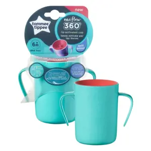 Produkt Tommee Tippee Hrnek 360° Easiflow s ušima zelená 200 ml