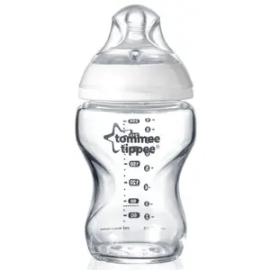 Tommee Tippee kojenecká láhev C2N skleněná bílá 250ml