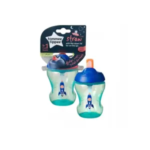 Produkt Tommee Tippee netekoucí hrnek s brčkem Straw Cup 230ml blue