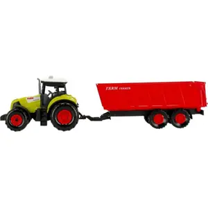 Traktor s příslušenstvím baterie + osvětlení Moje Ranczo 39x12x13 cm