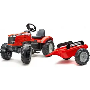 Produkt Traktor šlapací Massey Ferguson červený s vlečkou