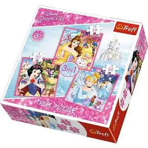 Produkt TREFL Disney princezny: Kouzelný svět 3v1 20,36,50 dílků