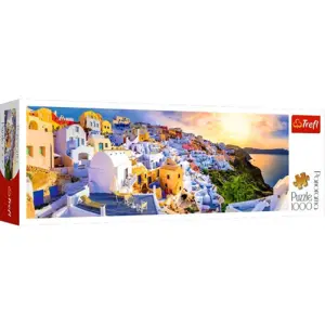 TREFL Panoramatické Západ slunce na Santorini Řecko 1000 dílků