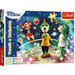 TREFL Puzzle 100 třpytek - Trefliki mezi hvězdami - Dobrou noc