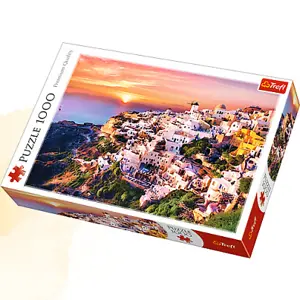 Produkt Trefl | puzzle 1000 dílků | Západ slunce nad Santorini