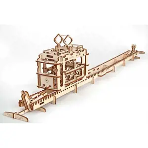 Produkt Ugears 3D mechanické puzzle Tramvaj s kolejemi 154 ks