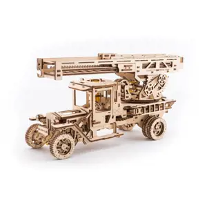 Produkt Ugears 3D mechanické puzzle Truck UGM-11 s požárním žebříkem 537 ks