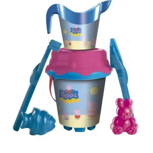 Produkt UNICE Set na písek Peppa Pig kyblík s konvičkou a nástroji 6ks plast