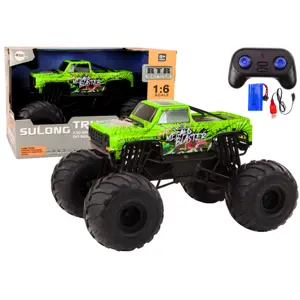 Velké terénní auto na dálkové ovládání 2.4G RC 1:6 zelené