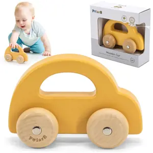 Produkt VIGA PolarB Wood Wood Push Car Yellow