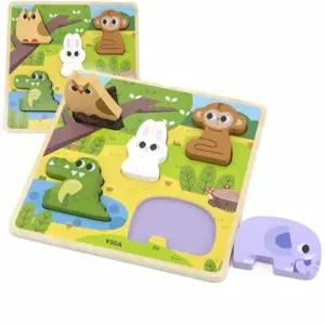 Viga Toys puzzle Lesní zvířátka