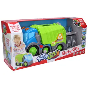 Wiky Vehicles Kiddy Auto popelářské s efekty 31 cm 2 ks popelnice