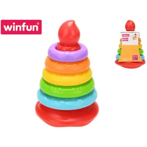 Produkt Winfun pyramida 20cm s barevnými kroužky 5ks