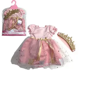 WOOPIE Souprava šatů pro panenky Princess Dress + korunka 43-46 cm