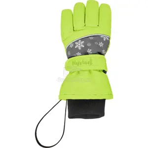 Dětské rukavice PLAYSHOES Snowflakes 422034 zelená Velikost: 3