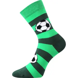 Produkt Ponožky Boma Arnold Fotbalové míče - zelená s pruhy Velikost: 35-38