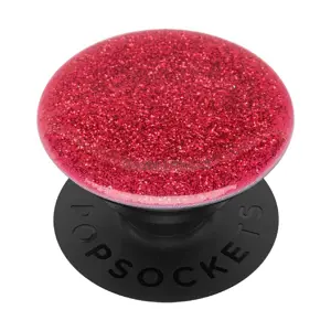 PopSockets PopGrip Gen.2, Glitter Red, červené třpytky zalité v pryskyřici