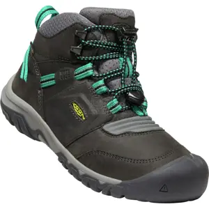 Trekové boty Keen RIDGE FLEX MID WP YOUTH magnet/greenlake Velikost: 37