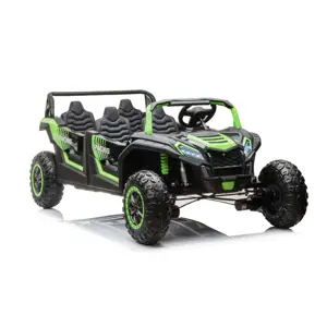 Elektrické autíčko Buggy UTV čtyřmístné 24V nafukovací kola zelené