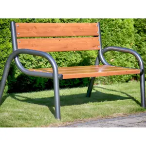 Produkt Zahradní dřevěná lavička s opěradlem Park Lux 170 x 74 x 86 cm PATIO