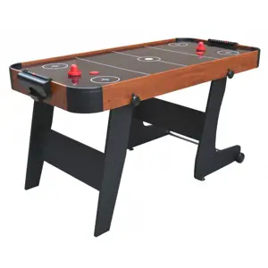 Air Hockey stůl vzdušný lední hokej hnědý POŠKOZENO