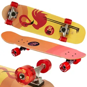 Dřevěný skateboard ReDo Plameňák